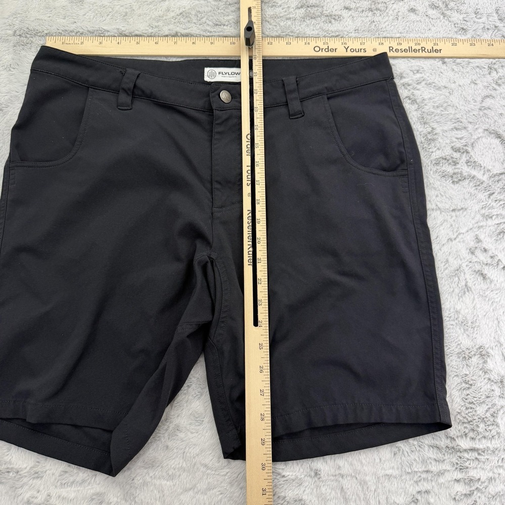 Flylow Shorts Mens XL Black Chino Microfiber Stretch Pockets 8" Mountain Bike - Picture 4 of 9